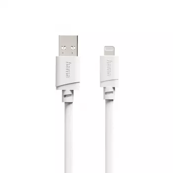 Hama 00201800 kabel lightning 1 m biały