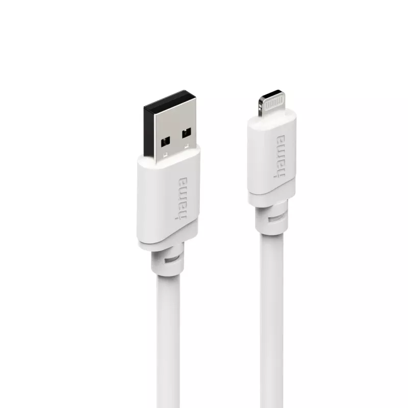Hama 00201800 kabel lightning 1 m biały