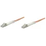Intellinet światłowodowy kabel krosowy, OM2, LC/LC, 5 m, pomarańczowy, dupleks, wielomodowy, 50/125 µm, LSZH, włókno, dożywotnia gwarancja