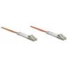 Intellinet światłowodowy kabel krosowy, OM2, LC/LC, 5 m, pomarańczowy, dupleks, wielomodowy, 50/125 µm, LSZH, włókno, dożywotnia gwarancja