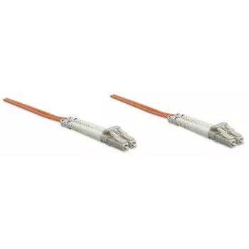 Intellinet światłowodowy kabel krosowy, OM2, LC/LC, 5 m, pomarańczowy, dupleks, wielomodowy, 50/125 µm, LSZH, włókno, dożywotnia gwarancja