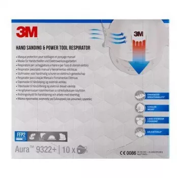 Maska przeciwpyłowa 3M 9322PRO10 10 szt. Miseczka FFP2