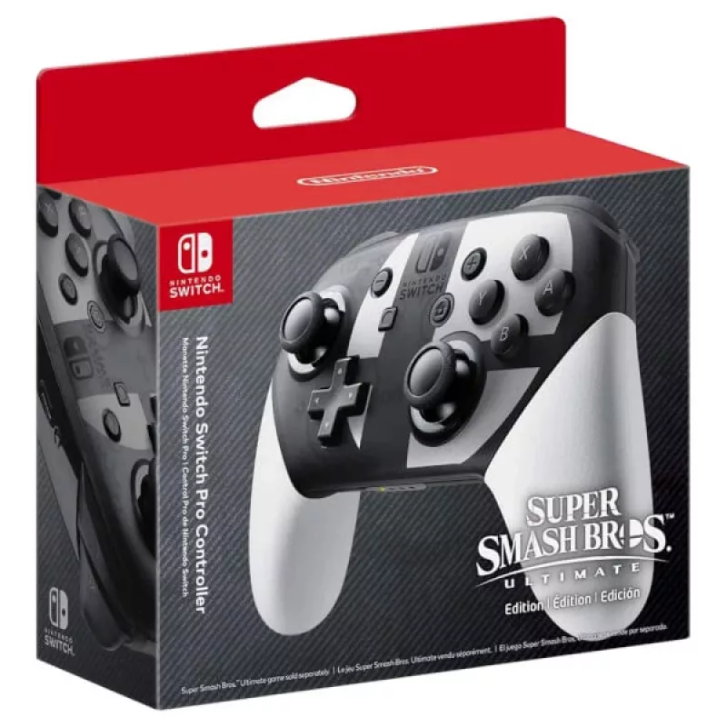 Nintendo Switch Pro kontroler Super Smash Bros. Ultimate Edition Czarny, Szary, Biały Bluetooth Gamepad Analogowy / Cyfrowy Nintendo Switch