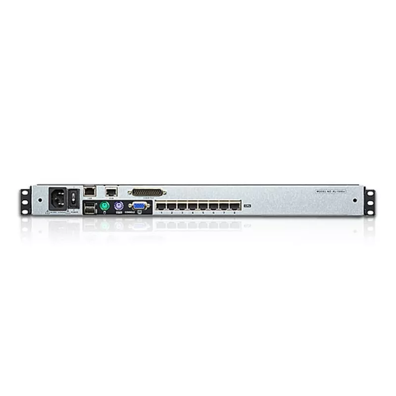ATEN KL1508AiN 8-portowa konsola LCD KVM over IP z dwoma szynami montażowymi