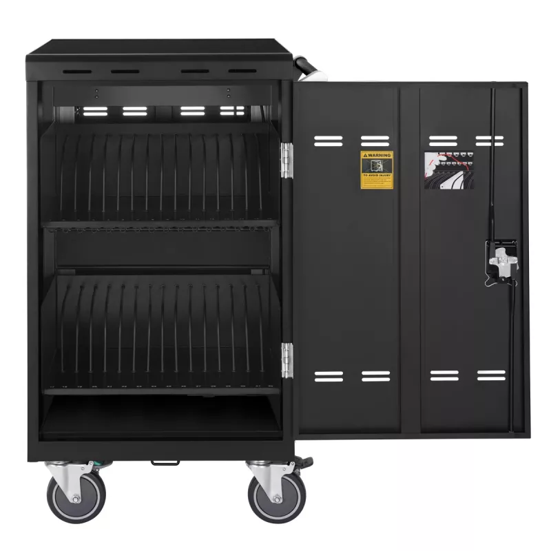 Acer E32c+ - Wózek ładujący 32 gniazda (wtyczka UK), Przenośny wózek do zarządzania urządzeniami, Czarny, Podłogowy, 2,6 cm, 39,5 cm, 30,1 cm