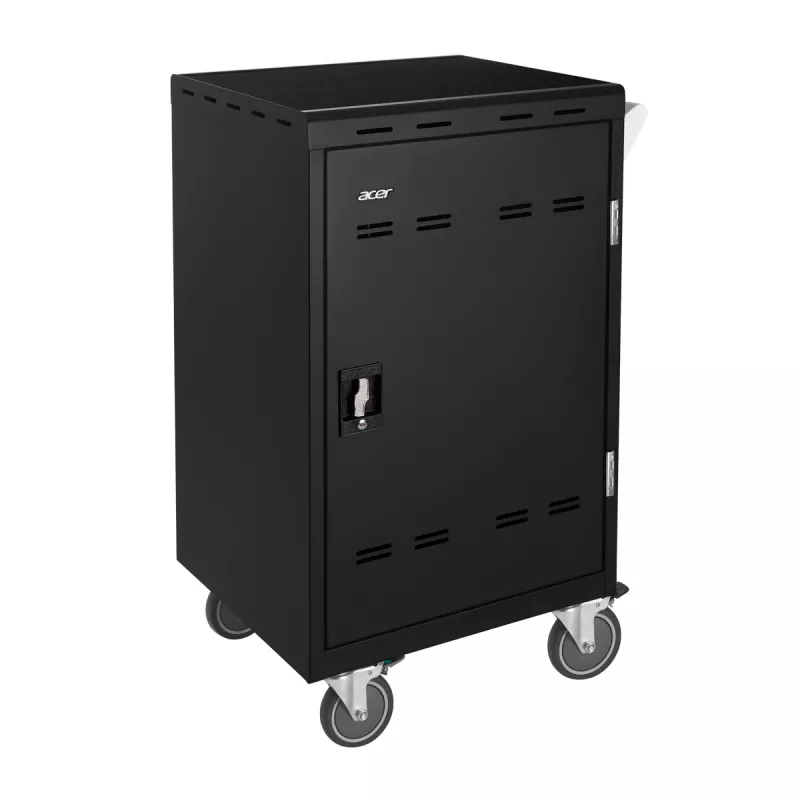 Acer E32c+ - Wózek ładujący 32 gniazda (wtyczka UK), Przenośny wózek do zarządzania urządzeniami, Czarny, Podłogowy, 2,6 cm, 39,5 cm, 30,1 cm