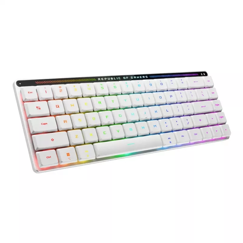 Klawiatura ASUS ROG Falchion RX Low Profile Gaming USB + RF Wireless + Bluetooth Biała