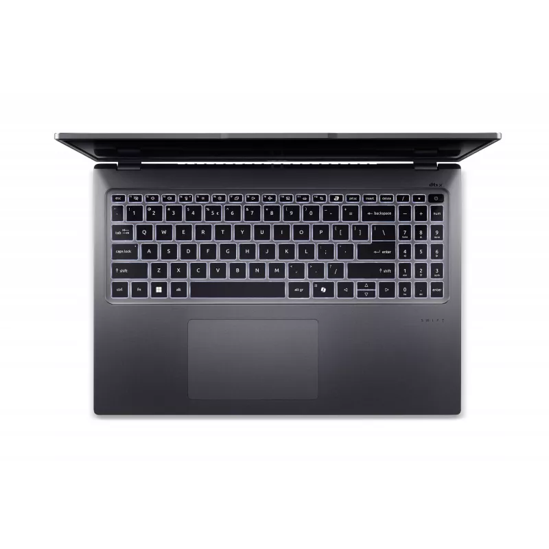 Acer Swift Go 16 SFG16-72-782U Intel Core Ultra 7 155U Laptop 40.6 cm (16 cali) 3.2K 16 GB LPDDR5-SDRAM 1 TB SSD Wi-Fi 6E (802.11ax) Windows 11 Home Szary