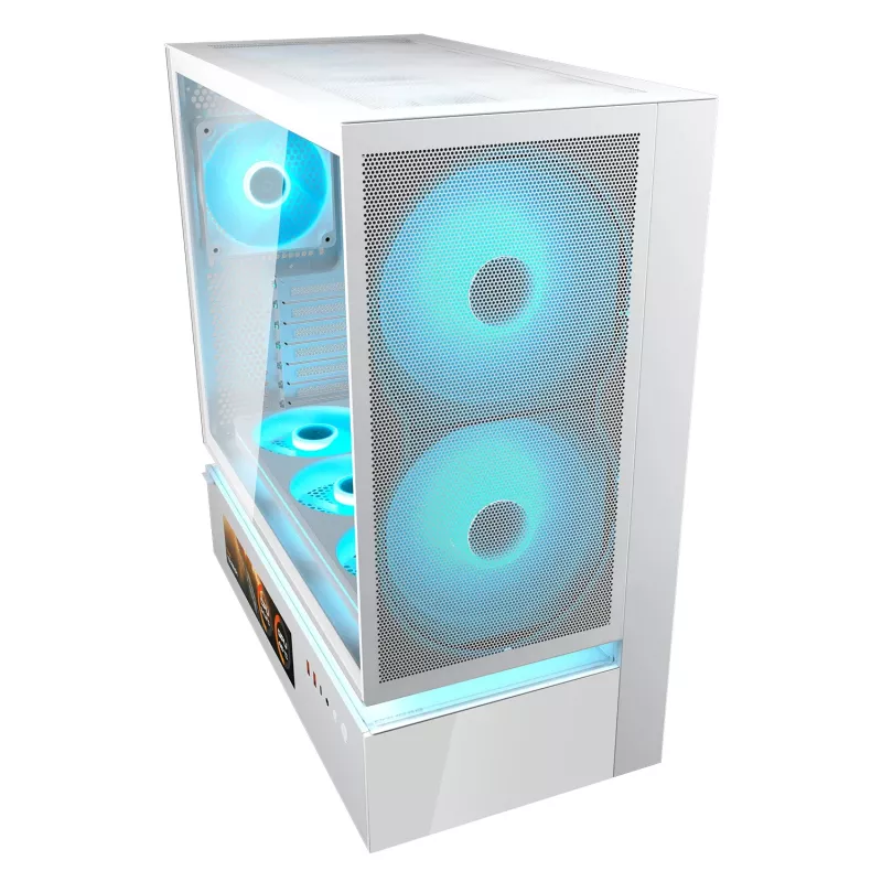 COUGAR Obudowa Midi Tower, CFV235 Vision, ARGB, Wyświetlacz LCD, Mesh, Biała