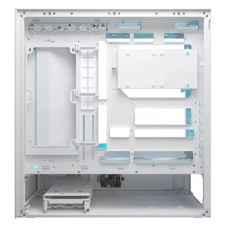 COUGAR Obudowa Midi Tower, CFV235 Vision, ARGB, Wyświetlacz LCD, Mesh, Biała