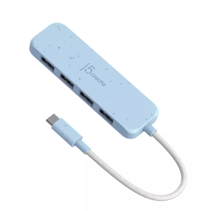 j5create Ekologiczny Hub USB-C na 4 porty Type-A Gen 2