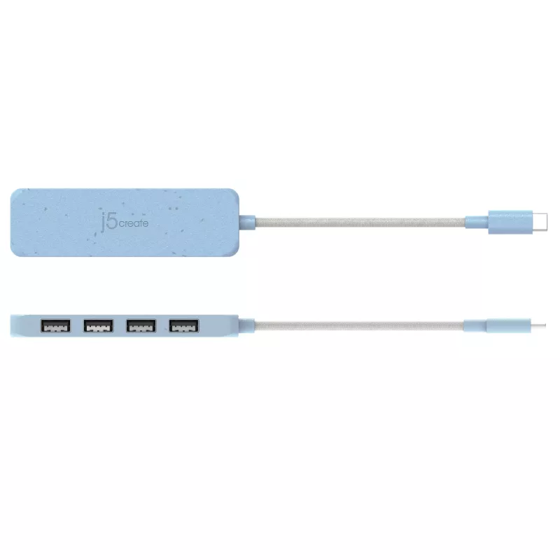j5create Ekologiczny Hub USB-C na 4 porty Type-A Gen 2