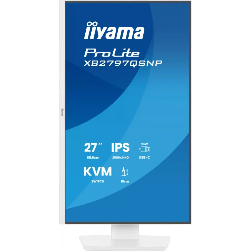 iiyama ProLite XB2797QSNP-W1 27-calowy monitor komputerowy IPS LCD 68,6 cm (27 cali) 2560 x 1440 pikseli Quad HD Biały