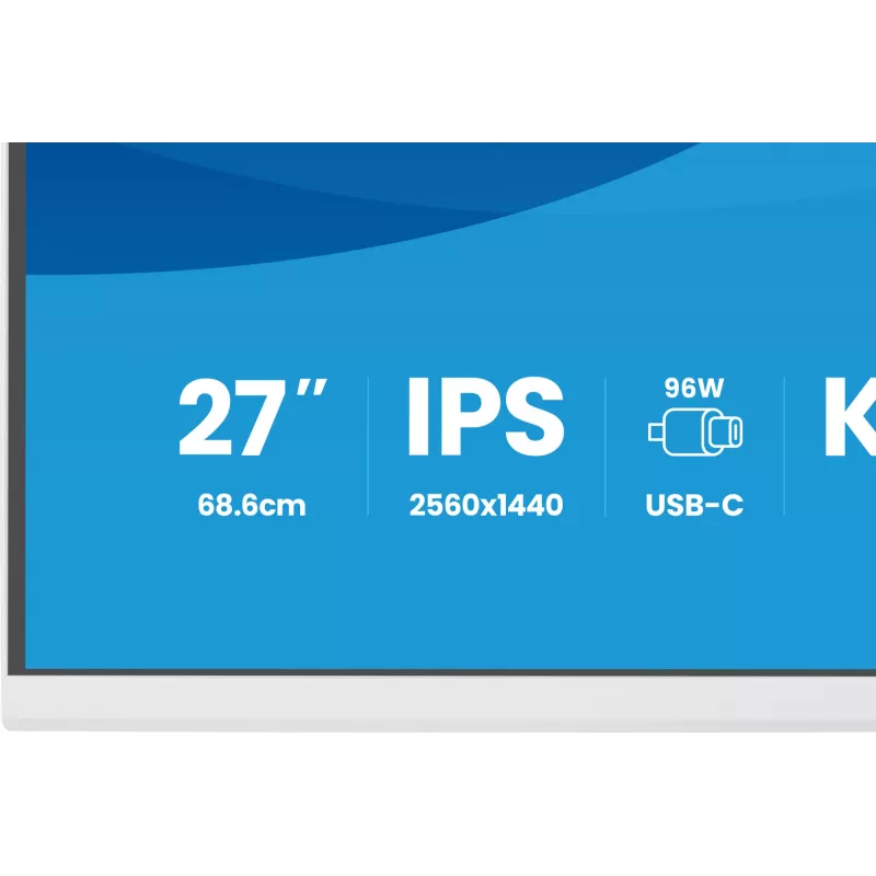 iiyama ProLite XB2797QSNP-W1 27-calowy monitor komputerowy IPS LCD 68,6 cm (27 cali) 2560 x 1440 pikseli Quad HD Biały