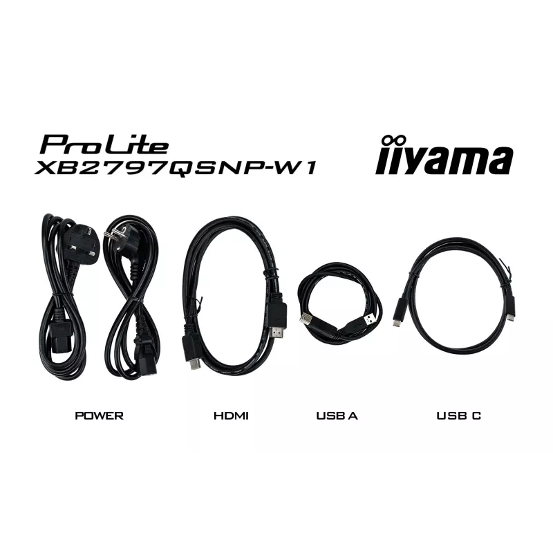 iiyama ProLite XB2797QSNP-W1 27-calowy monitor komputerowy IPS LCD 68,6 cm (27 cali) 2560 x 1440 pikseli Quad HD Biały