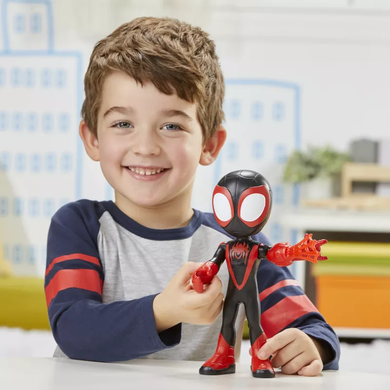 Marvel Spidey i super-kumple Supersized Miles Morales. Zalecany wiek (min.): 3 lat(a), Kolor produktu: Wielokolorowy, Materiał: Plastik