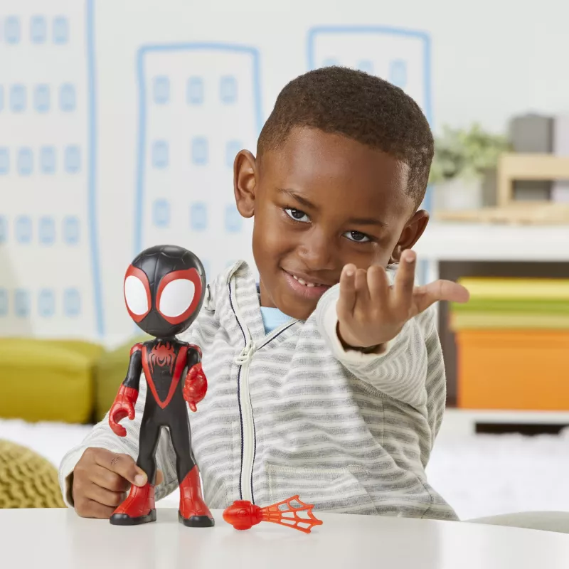 Marvel Spidey i super-kumple Supersized Miles Morales. Zalecany wiek (min.): 3 lat(a), Kolor produktu: Wielokolorowy, Materiał: Plastik