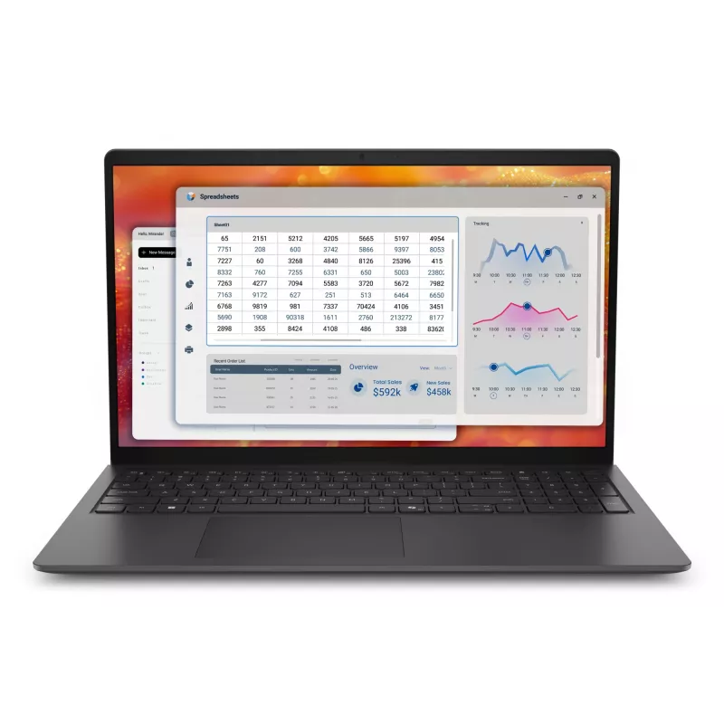 DELL Pro 15 Essential PV15265 AMD Ryzen™ 5 130 Laptop 39,6 cm (15,6 cala) Full HD 16 GB DDR5-SDRAM 1 TB SSD Wi-Fi 6 (802.11ax) Windows 11 Pro Niemiecki Czarny