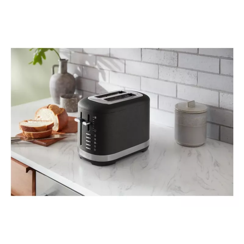 KitchenAid 859711684250 toster 7 2 kromki 980 W Czarny, Stal nierdzewna
