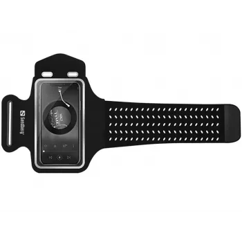 Sandberg Sport Armband AIR 4.7'', etui na ramię, Każda marka, 11.9 cm (4.7 cala), Czarny