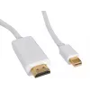 Sandberg MiniDP 1.2 > HDMI 4K 2m, 2 m, Kabel Mini DisplayPort na HDMI, Wtyk męski, Wtyk męski, Biały