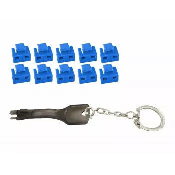 Microconnect MC-RJ45PORTBLOCK-B blokada portu RJ-45 niebieska 10 szt.