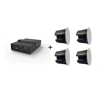 Vivolink Audiopack Subwoofer 6.5 + 4 x premium 40W głośników sufitowych (Limitowana Oferta Zestawu) Czarny Przewodowy 110 W