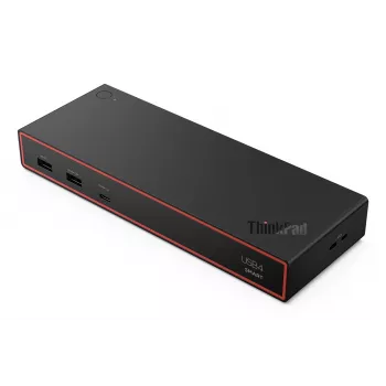Lenovo ThinkPad USB4 Smart Dock 5500 z zasilaczem 135 W, przewodowa, czarna