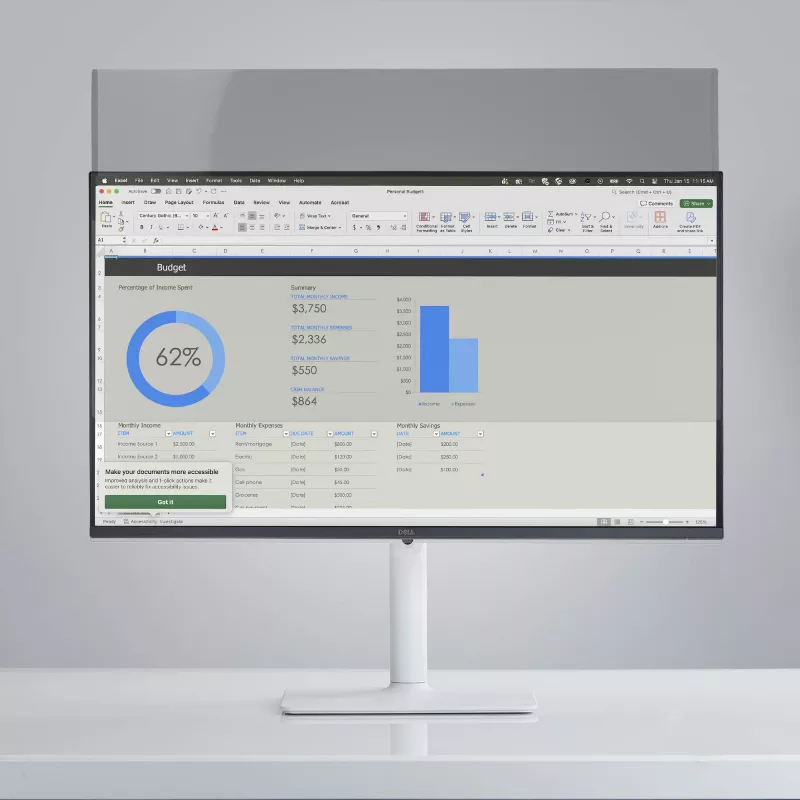 StarTech.com Magnetyczna osłona prywatności monitora dla wyświetlacza 24 cale 16:10, Zdejmowany filtr, Przeciwodblaskowe/Połyskliwa boki, Redukcja niebieskiego światła, Folia ochronna ekranu, TAA