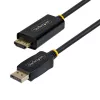 StarTech.com 2 m adapter kablowya DisplayPort na HDMI z chwytliwymi złączami, 4K 60 Hz, HDR, jednokierunkowy konwerter wideo DP na HDMI, komputer stacjonarny DP na monitor HDMI