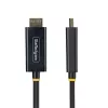 StarTech.com 2 m adapter kablowya DisplayPort na HDMI z chwytliwymi złączami, 4K 60 Hz, HDR, jednokierunkowy konwerter wideo DP na HDMI, komputer stacjonarny DP na monitor HDMI