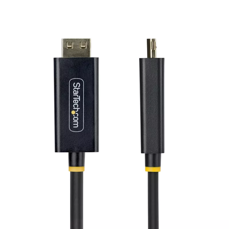 StarTech.com 2 m adapter kablowya DisplayPort na HDMI z chwytliwymi złączami, 4K 60 Hz, HDR, jednokierunkowy konwerter wideo DP na HDMI, komputer stacjonarny DP na monitor HDMI