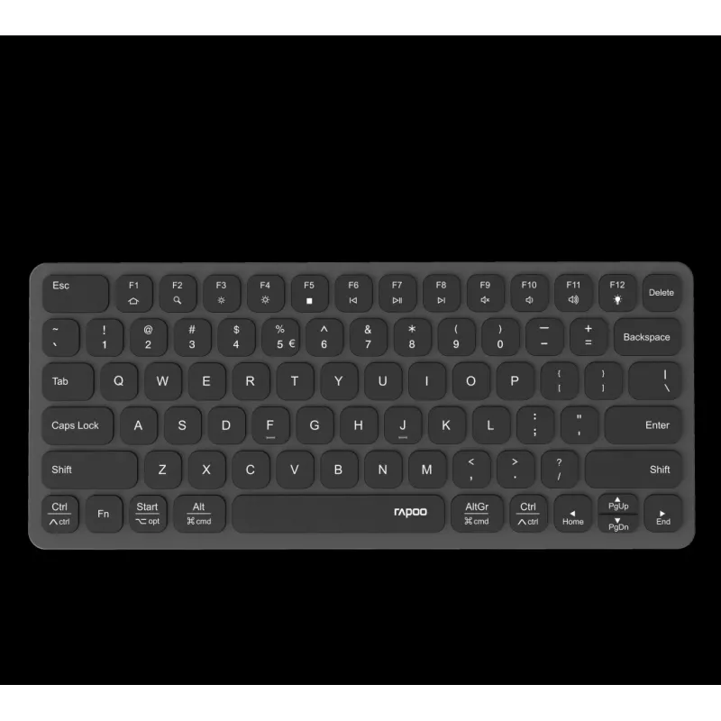 Rapoo UCK-6001 ultrapłaska klawiatura z 8-w-1 adapterem wieloportowym USB-C, QWERTZ