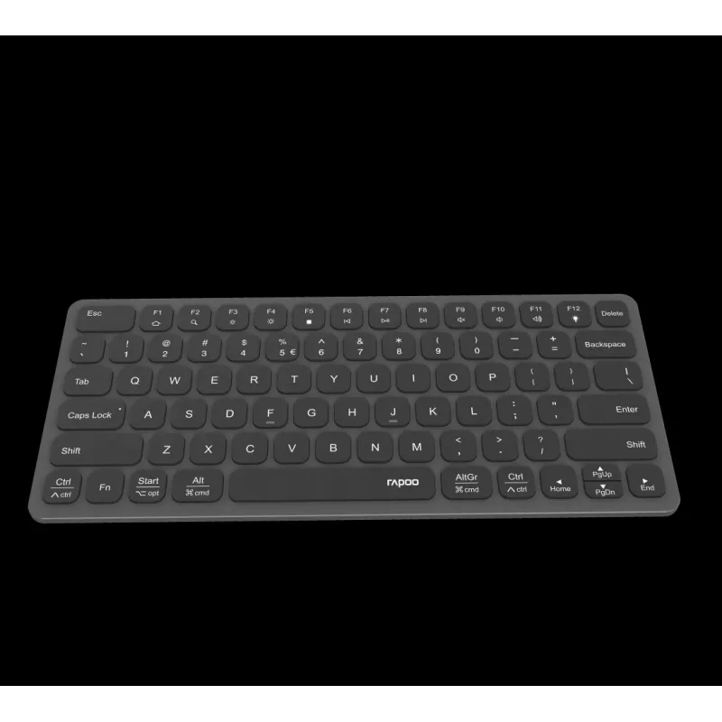 Rapoo UCK-6001 ultrapłaska klawiatura z 8-w-1 adapterem wieloportowym USB-C, QWERTZ