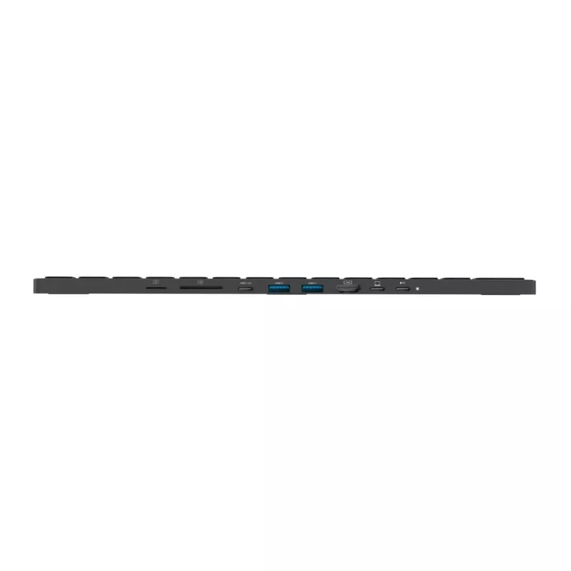 Rapoo UCK-6001 ultrapłaska klawiatura z 8-w-1 adapterem wieloportowym USB-C, QWERTZ