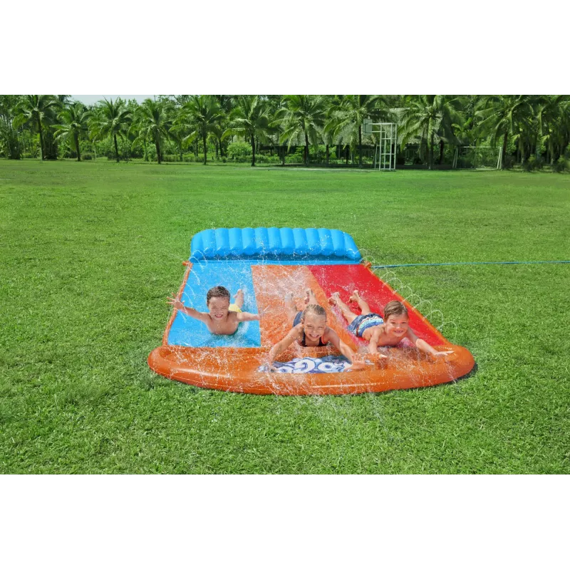 Bestway H2OGO! Potrójna zjeżdżalnia wodna z rampą Tsunami Splash 4,88 m