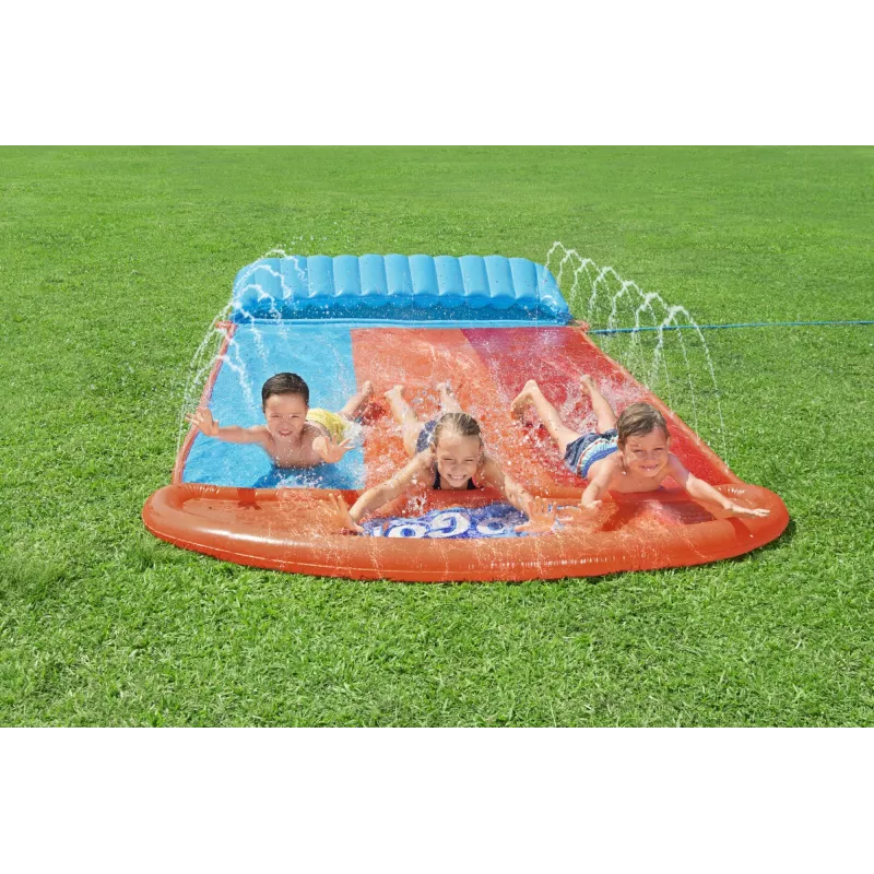 Bestway H2OGO! Potrójna zjeżdżalnia wodna z rampą Tsunami Splash 4,88 m