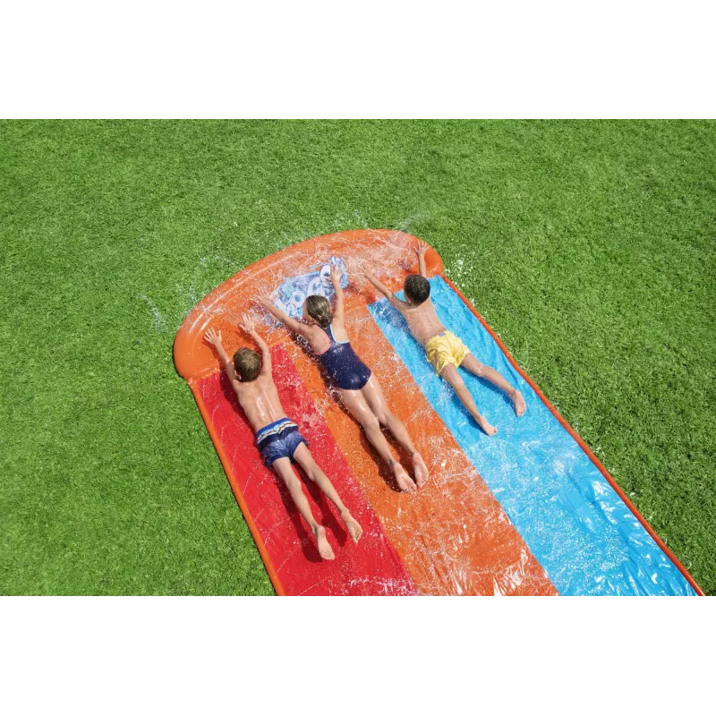 Bestway H2OGO! Potrójna zjeżdżalnia wodna z rampą Tsunami Splash 4,88 m