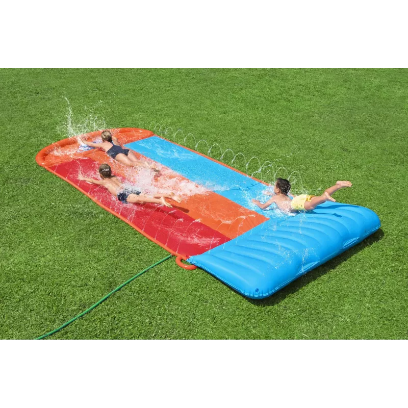 Bestway H2OGO! Potrójna zjeżdżalnia wodna z rampą Tsunami Splash 4,88 m