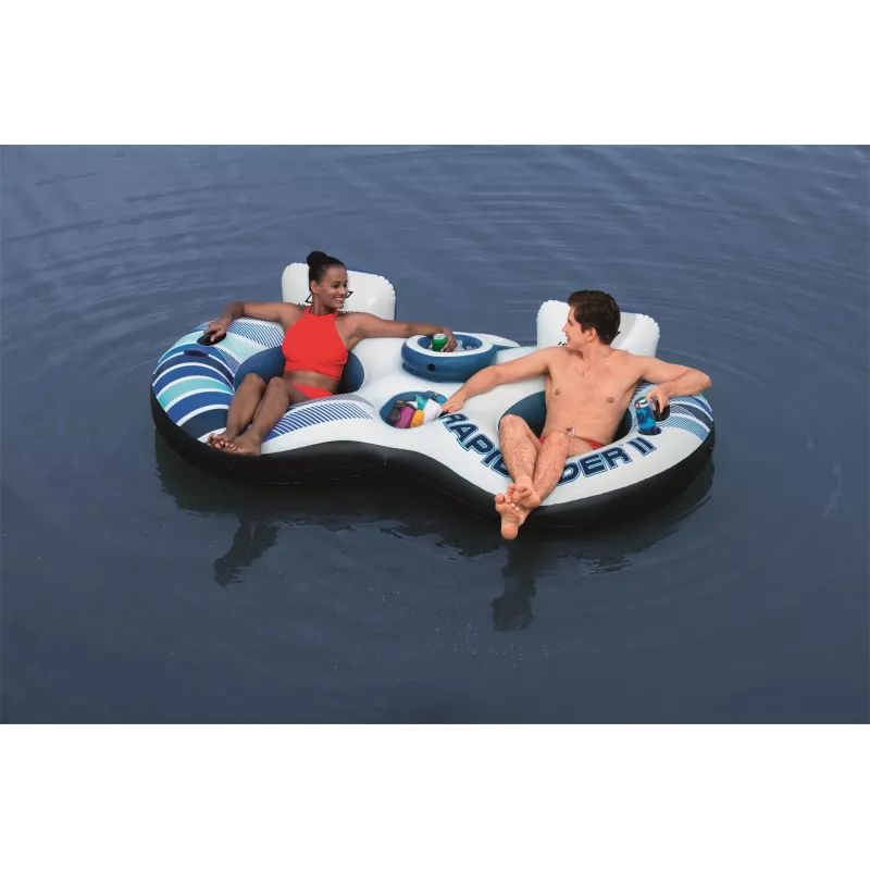 Bestway Hydro-Force Rapid Rider II Podwójna rura rzeczna, Wielokolorowa, Rura pływająca, Wzór, Chłopiec/Dziewczynka, 180 kg, 2 osoby