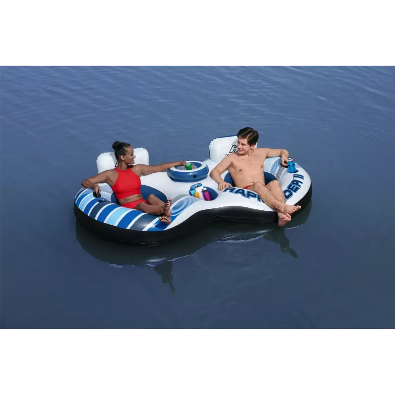 Bestway Hydro-Force Rapid Rider II Podwójna rura rzeczna, Wielokolorowa, Rura pływająca, Wzór, Chłopiec/Dziewczynka, 180 kg, 2 osoby