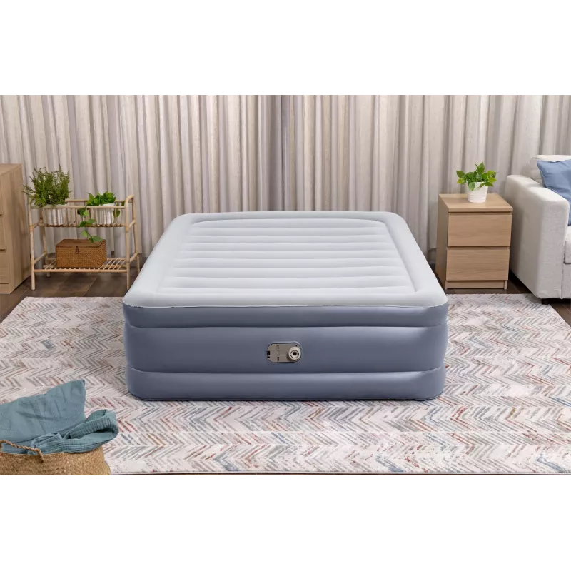 Materac powietrzny Bestway Tritech Queen z wbudowaną pompą AC i powłoką antybakteryjną 2,03 m x 1,52 m x 51 cm