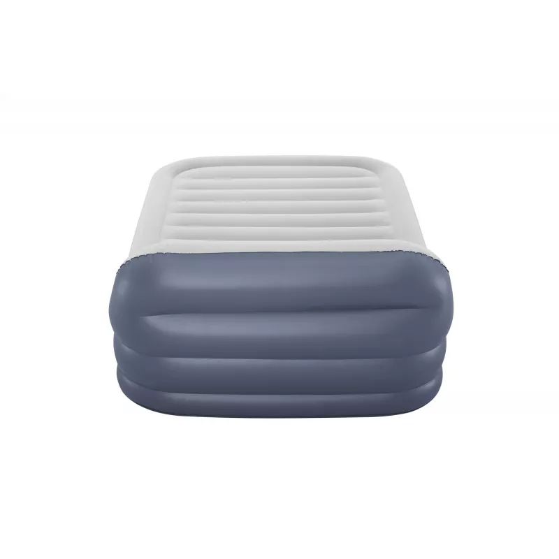 Bestway Tritech SleekFlow Air Mattress z zagłówkiem Queen z wbudowaną pompą AC i powłoką antybakteryjną 2,26 m x 1,52 m x 84 cm