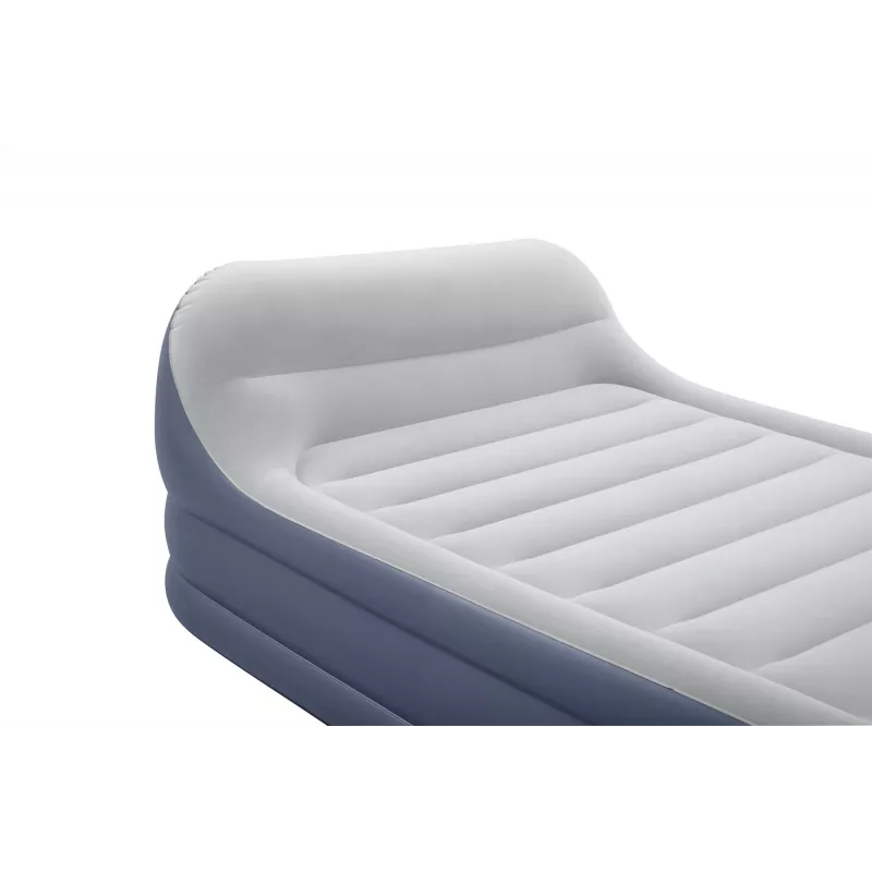 Bestway Tritech SleekFlow Air Mattress z zagłówkiem Queen z wbudowaną pompą AC i powłoką antybakteryjną 2,26 m x 1,52 m x 84 cm