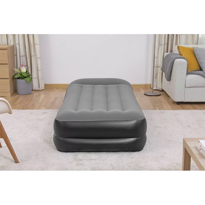 Najlepszy materac powietrzny Tritech Twin z wbudowaną pompką AC i powłoką antybakteryjną 1,91 m x 97 cm x 46 cm