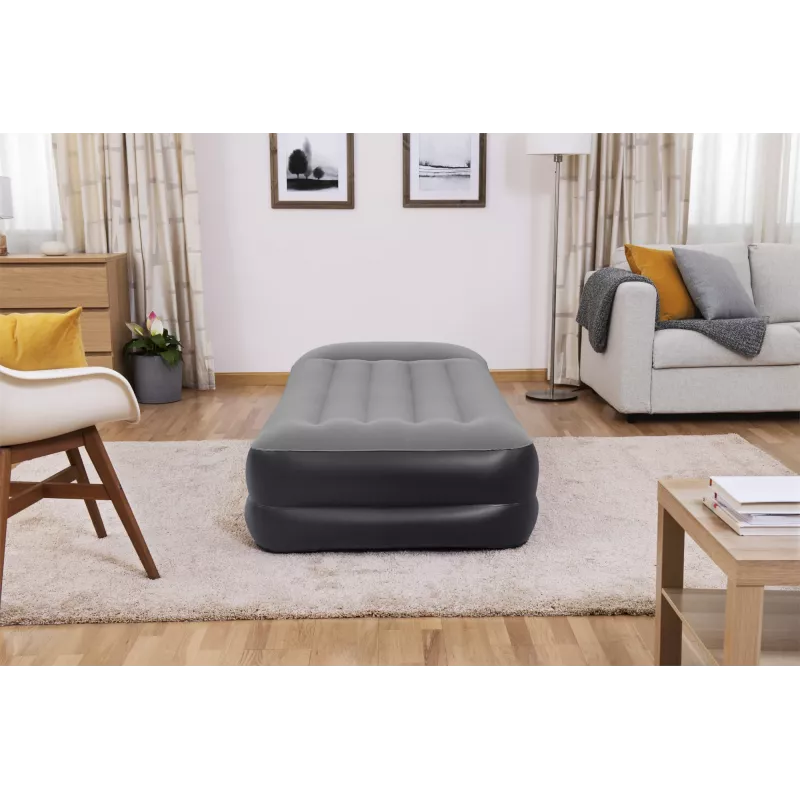 Najlepszy materac powietrzny Tritech Twin z wbudowaną pompką AC i powłoką antybakteryjną 1,91 m x 97 cm x 46 cm