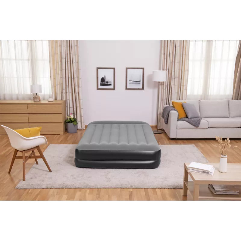 Materac powietrzny Bestway Tritech Queen z wbudowaną pompą AC i powłoką antybakteryjną 2,03 m x 1,52 m x 46 cm