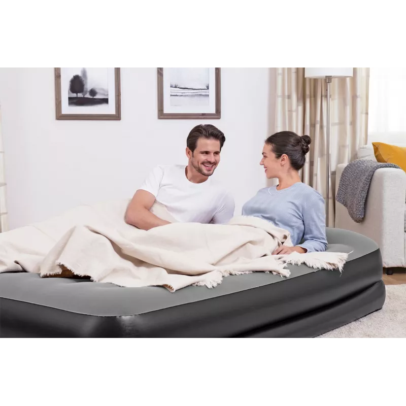 Materac powietrzny Bestway Tritech Queen z wbudowaną pompą AC i powłoką antybakteryjną 2,03 m x 1,52 m x 46 cm