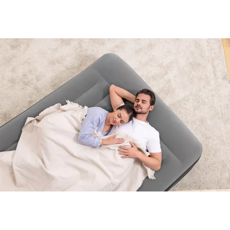 Materac powietrzny Bestway Tritech Queen z wbudowaną pompą AC i powłoką antybakteryjną 2,03 m x 1,52 m x 46 cm