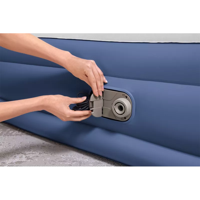 Bestway Tritech Materac powietrzny Queen z wbudowaną pompą AC i powłoką antybakteryjną 2,03 m x 1,52 m x 46 cm